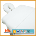Draps ajustés blancs de lit de coton de Percale pour des tables de massage